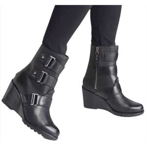 SOREL After Hours Black Wedge Bootie - Size 10